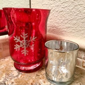6” Snowflake Candle Holder NWOT